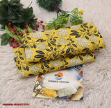 2 Piece Printed Polo Cotton Suit for Women – Unstitched Yellow