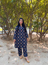 2 Piece Printed Linen Suit for Women – Stitched Shirt & Trouser
