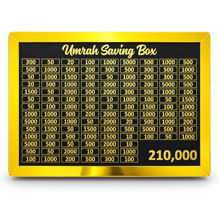 Umrah Savings Box – Rs. 210,000 Goal