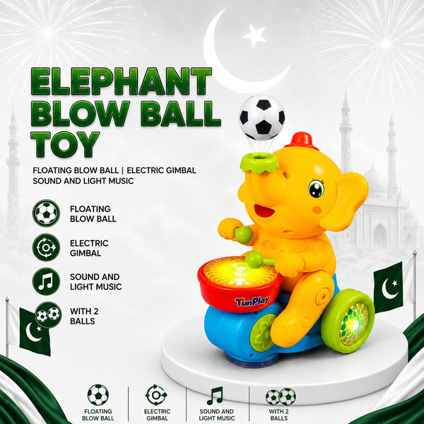 Musical Ball Blowing & Walking Elephant Toy