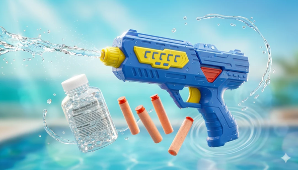 Blow Gun Toy 2 in 1 Water Balls and Soft Bullets Blowing Gun Toy